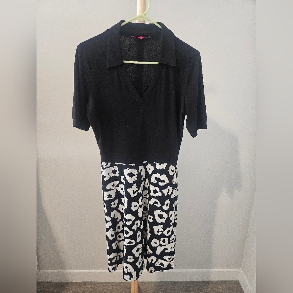 Black and White Animal Print Dress